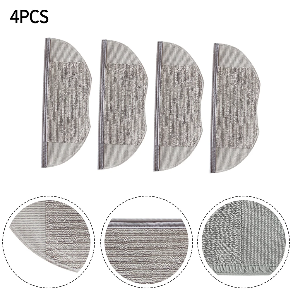 4pcsReplacement Microfiber Mop Pads Microfibre Wiping Pad Cloth For Medion X40 SW (MD 20040) Robot Vacuum Cleaner1550_505963864