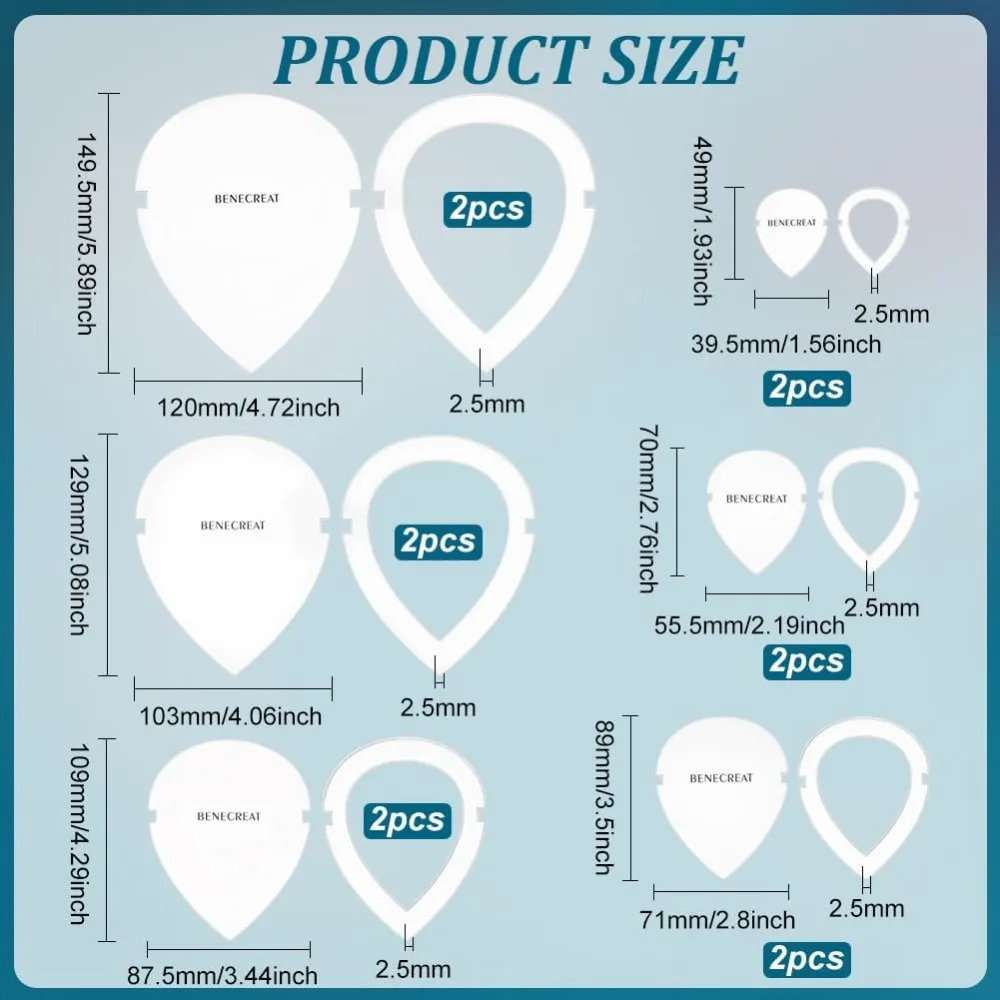 Набор шаблонов для листьев макраме из акрила