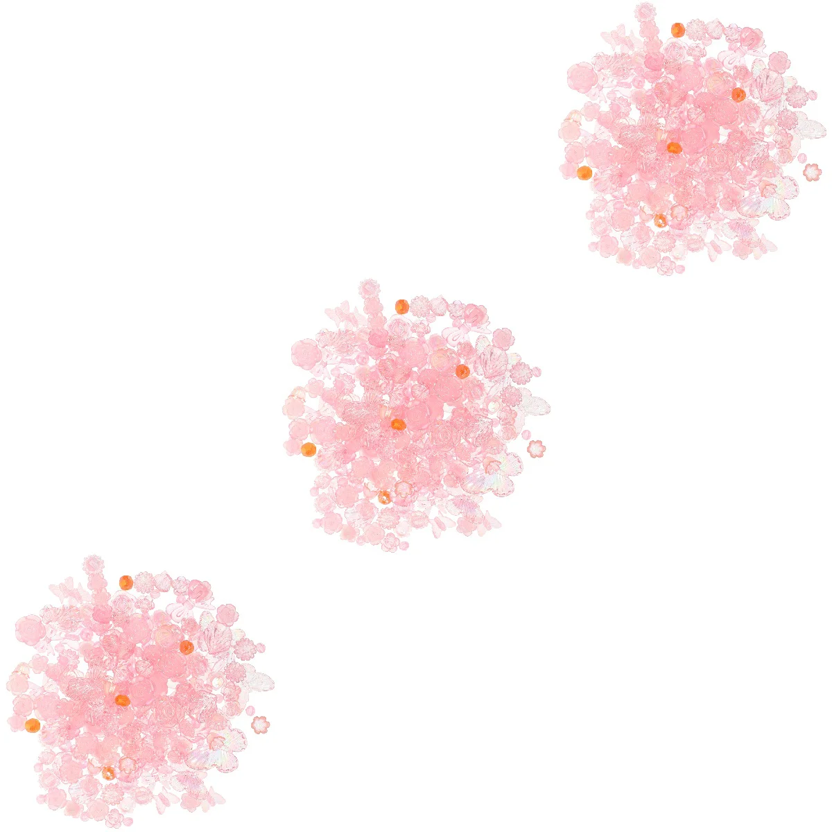 

3pcs 1 of Case Charms Hair Band Decoration Various Cartoon Ornaments Beads Random Style