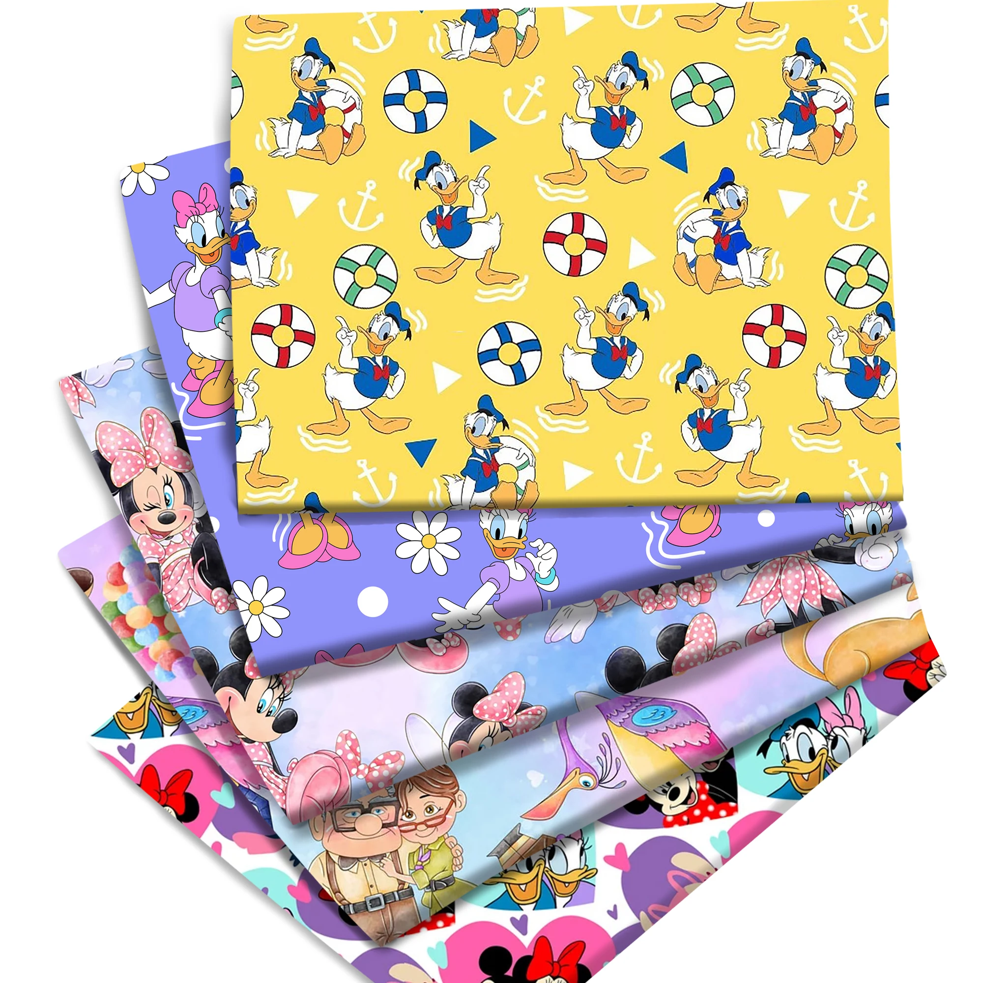 Хлопковая ткань с принтом Диснея Минни Дональд Дак король льва Ткань для шитья