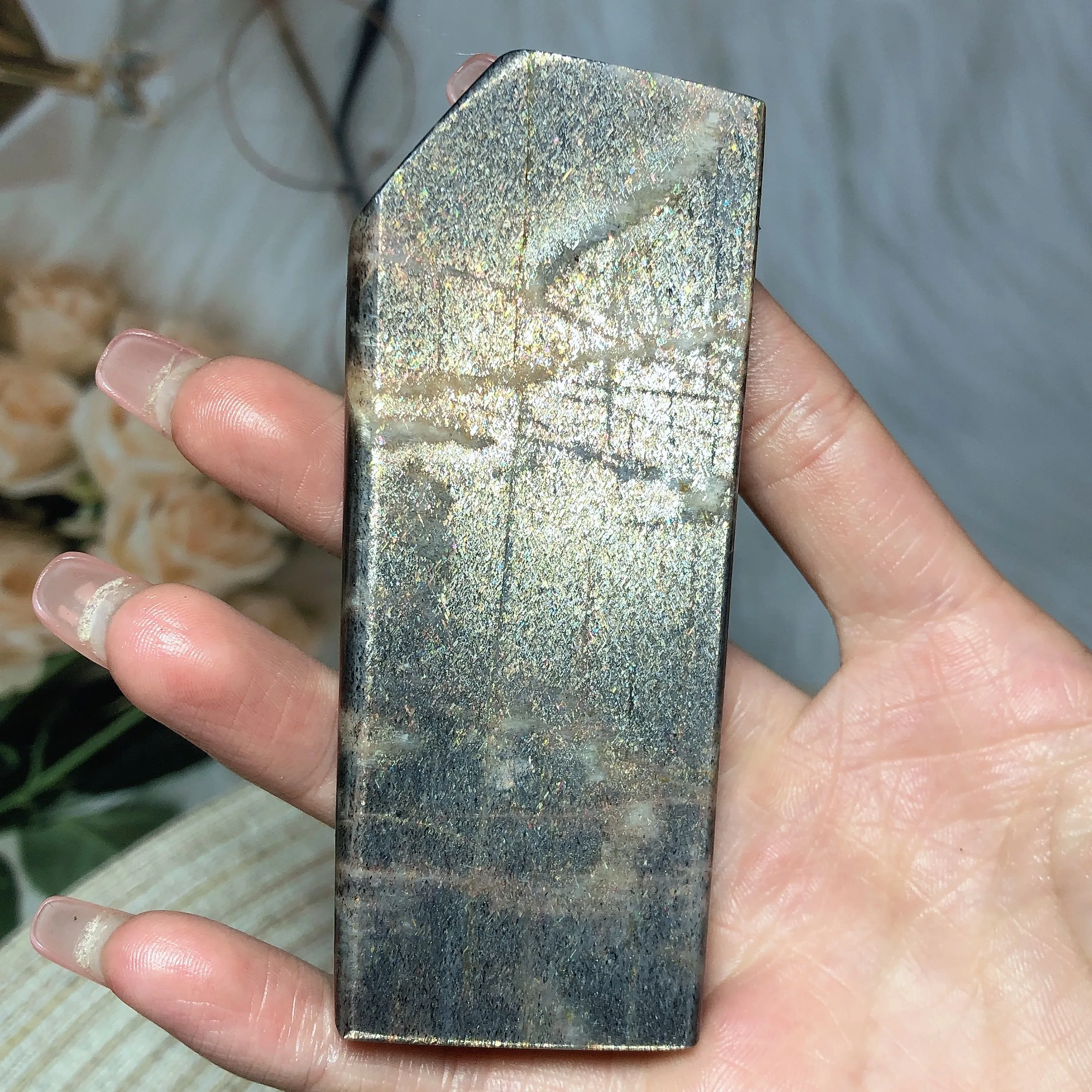Натуральные кристаллы решетка солнцезащитный камень Золотая вспышка свободная