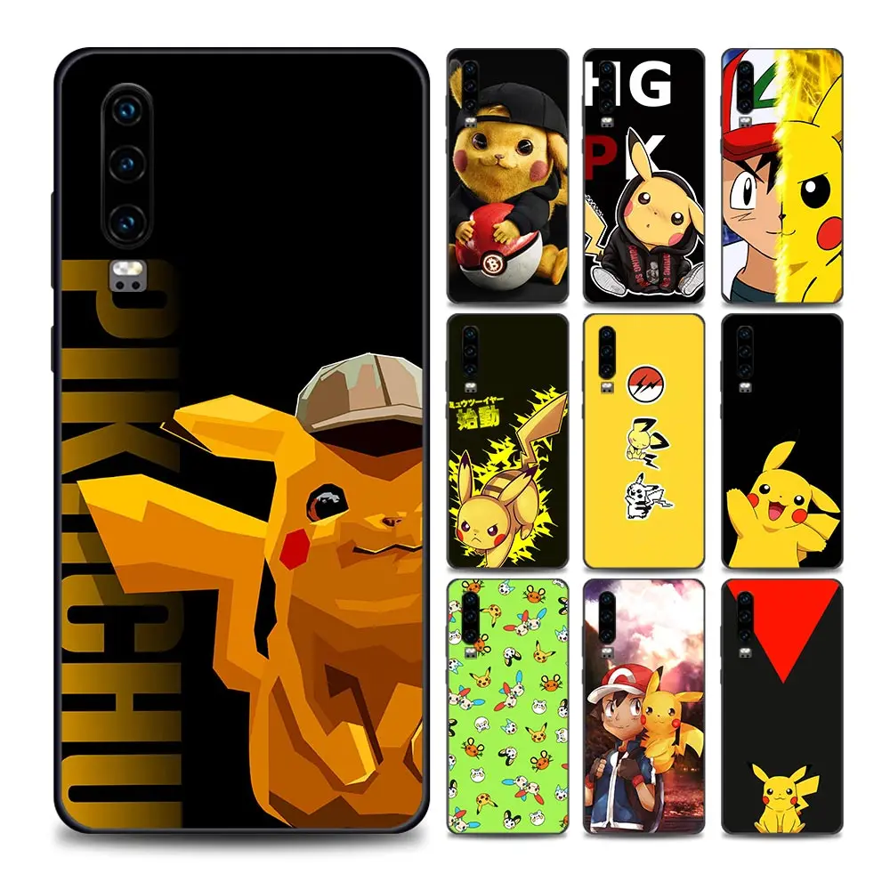 

Cute Pikachu Of Japanese Phone Case for Huawei P10 P20 P30 P40 Lite P50 Pro Plus P Smart Z Soft Silicone Case Cover Pikachu