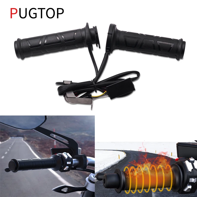 

Hand Heated Grips Motorbike 22mm Electric Molded Grips Scooter Moped Bar Warmer motocross Adjustable Hot Grip Handle vespa
