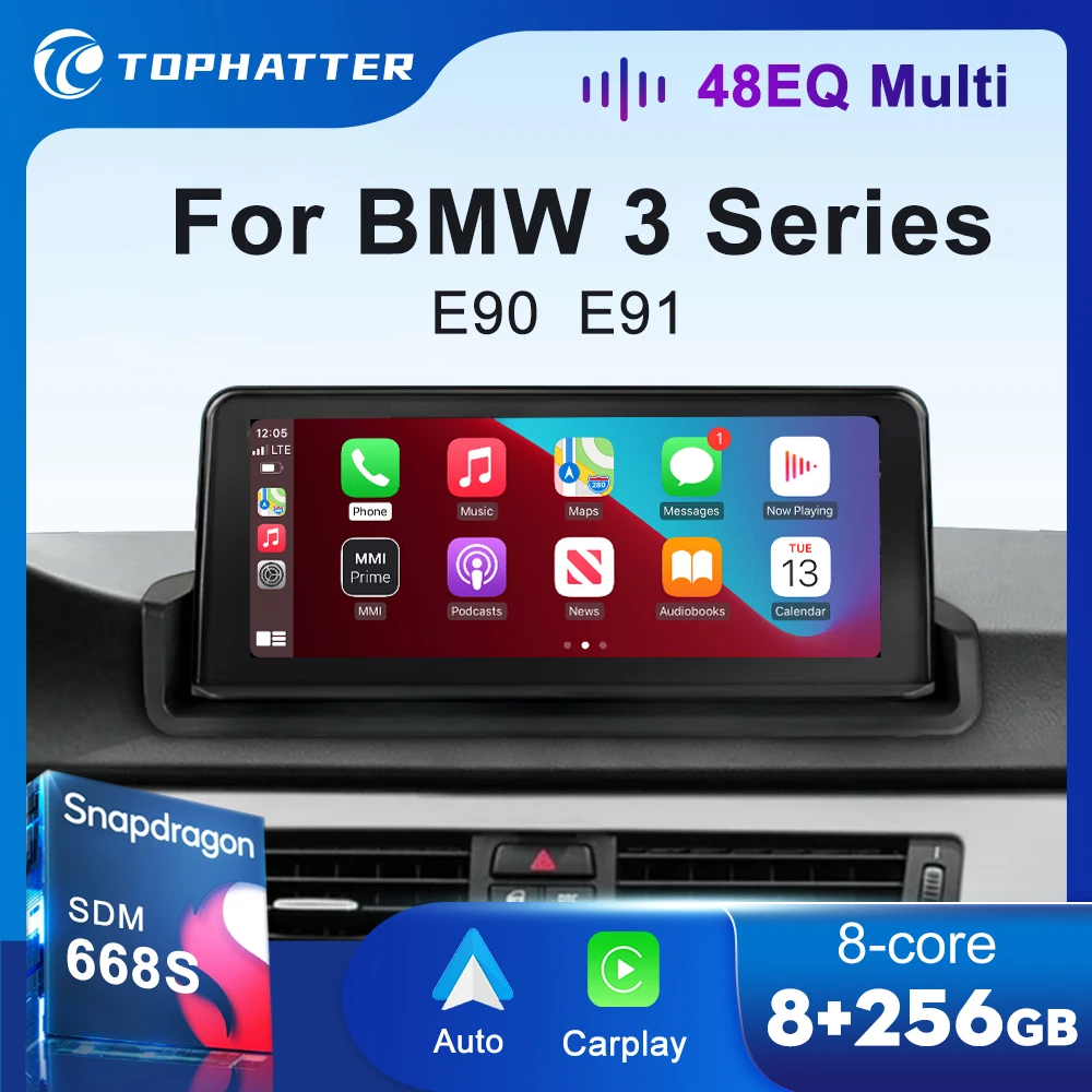 10 25-дюймовый автомобильный радиоприемник для BMW 3 серии E90 CarPlay Android Auto