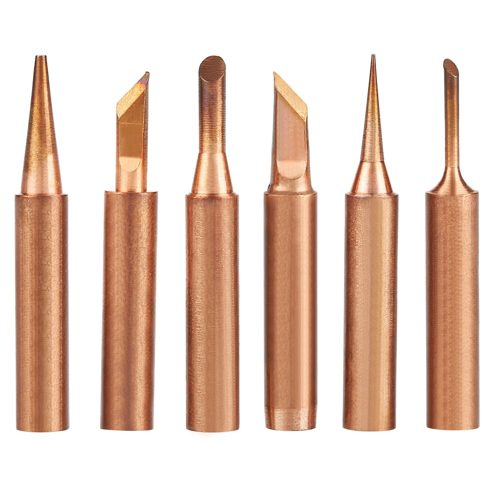 

6pcs Lead-free Copper Iron Solder Tip K SK 1C 3C B I For 936 Soldering Stations Soldering Tip Soldering Tip Soldering Tip