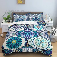 mandala duvet cover flower printing king set size bedding set quilt covers with pillow case for adult comforter covers