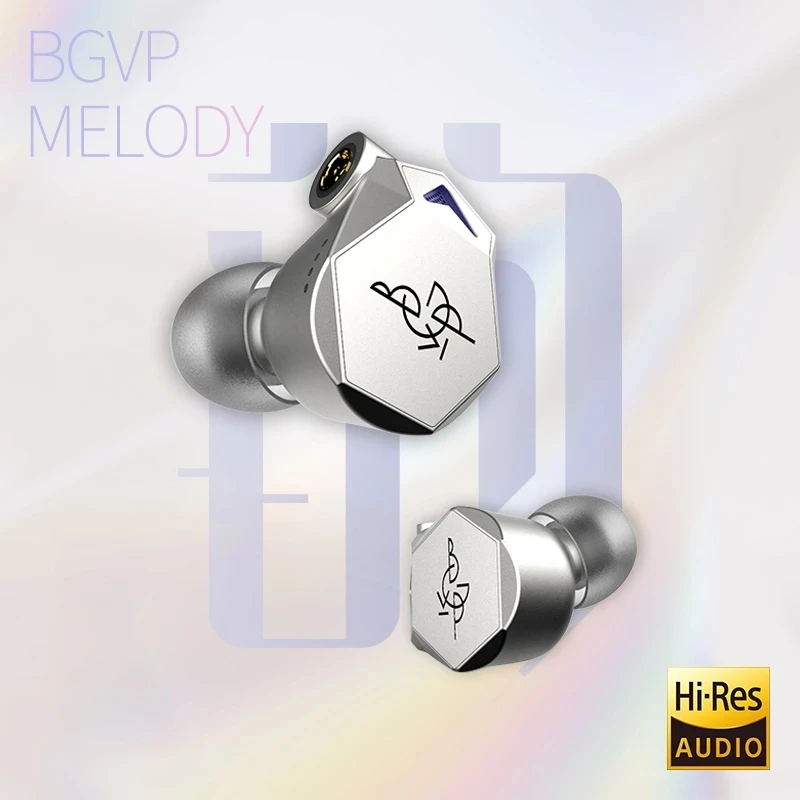 

Проводные наушники BGVP Melody, наушники-вкладыши с монитором 12 мм, динамические наушники с микрофоном, интерфейс MMCX, шумоподавление движения