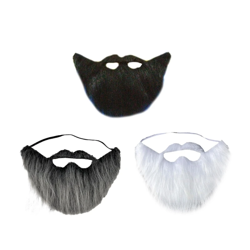 

Fake Beard Long Fluff Beards Cosplays Props Halloween Fake Beard Funny Mustaches Costume Hair Disguise Accessory HXBA