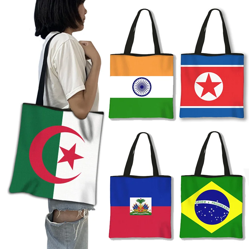

Женская сумка на плечо, повседневная дорожная сумка-шоппер для покупок в Испании, Израиле, Саудовской Аравии, Гаити