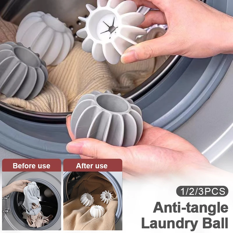 

Reusable Silicone Laundry Ball Anti-tangle Clothes Decontamination Increase Friction Soft washing machine Cat Hair Cleaning Tool