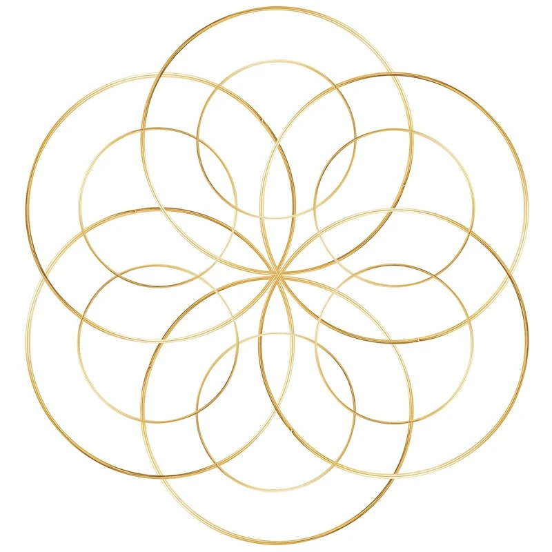 

12 шт. золотые металлические обручи, 2 размера 20 см и 25 см, металлический цветочный обруч, венок для рукоделия, свадебный венок, Ловец снов