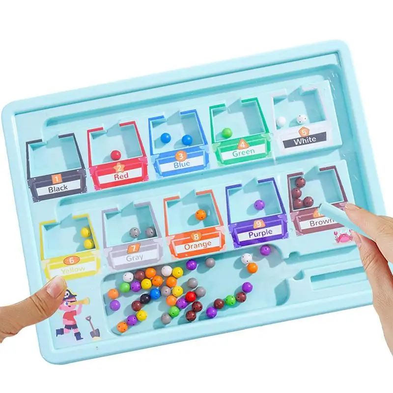 

Magnetic Maze Toy Valuable 2-in-1 Magnet Board Puzzles Color Matching Learning Puzzle Board Multifunctional Early Education Math