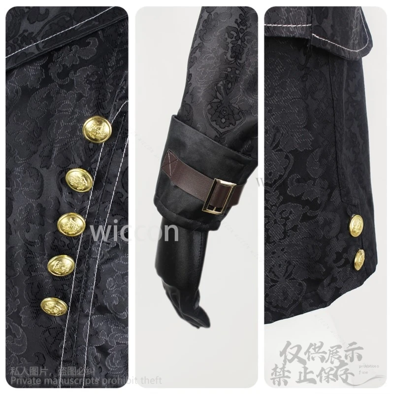 Аниме Nier Automata 9S Yorha Косплей Костюм Черное Готическое Пальто Брюки Униформа Парики