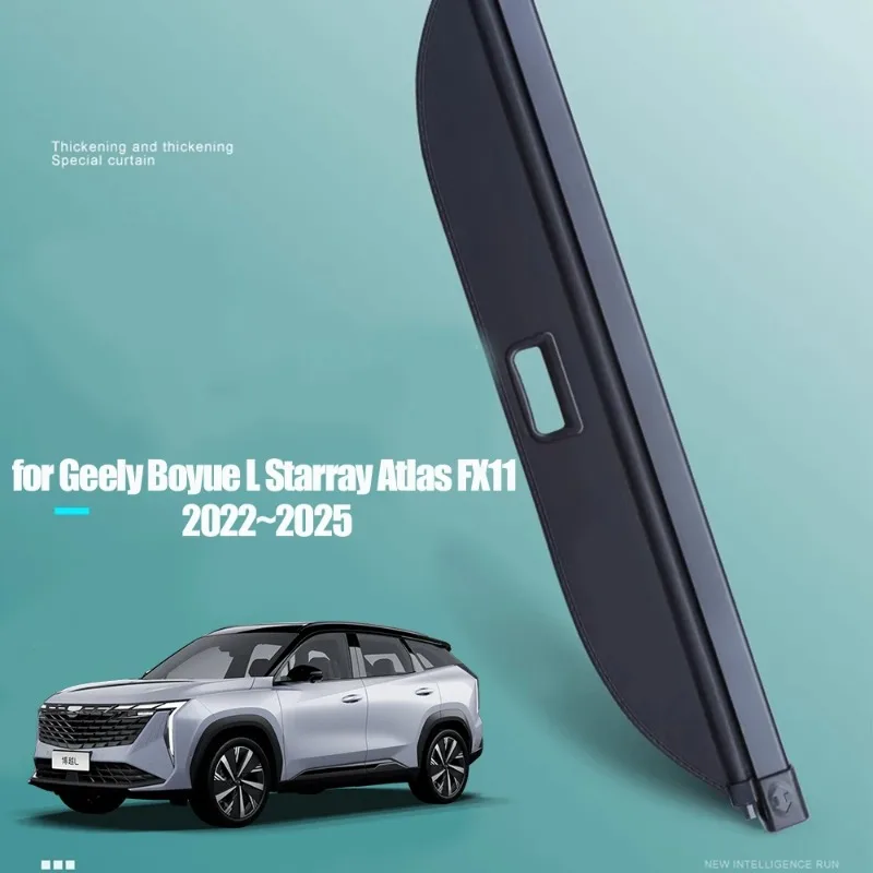 Фото Шторка багажника YUNV для Geely Boyue L FX11 2023-2025, выдвижная шторка для конфиденциальности, аксессуар для хранения в багажнике. №2