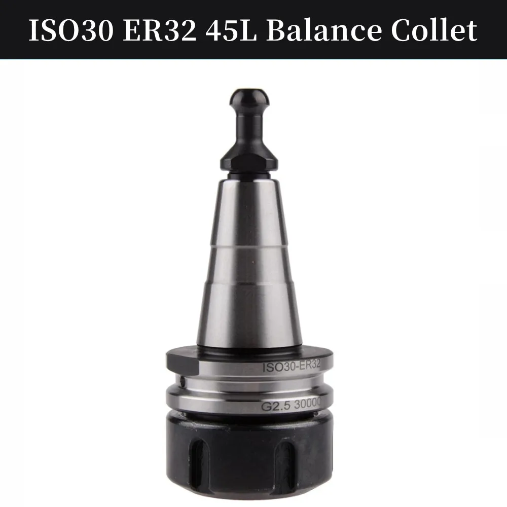 

ISO30 ER32 45L Balance Collet Lathe Chuck G2.5 30000RPM CNC Tool Holder Stainless Steel With Pull Stud Milling Lathe