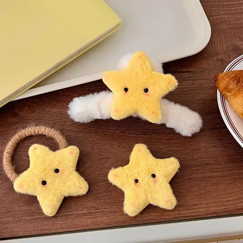 270D заколка для волос девочек прекрасная веревка плюшевая звездочка стерео