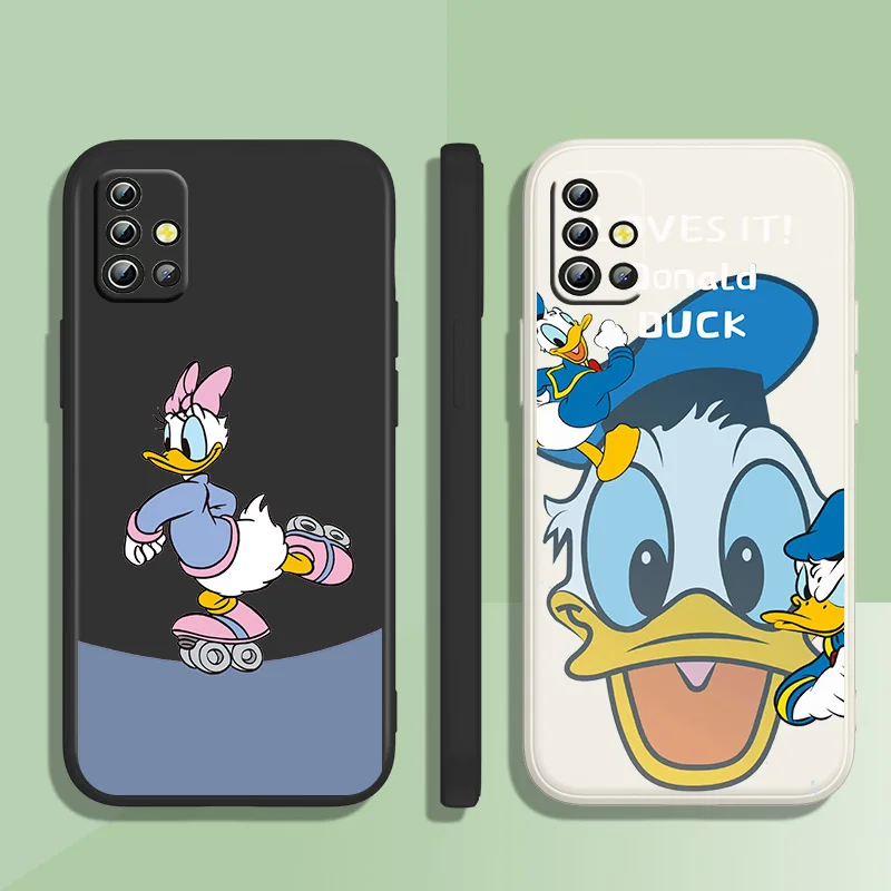 Disney Big Head Donald Duck Phone Case Liquid Rope For OPPO Realme C2 C11 5 5i 6 6i 6S 7 7i 8 8i 9 9i Pro Puls Back Funda Cover