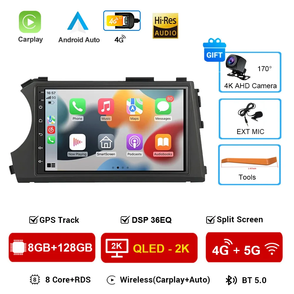 

Автомобильный радиоприемник Android 16, Carplay GPS для Ssangyong Kyron Actyon 2005-2013, Bluetooth-видео, мультимедийный плеер, разделенный экран