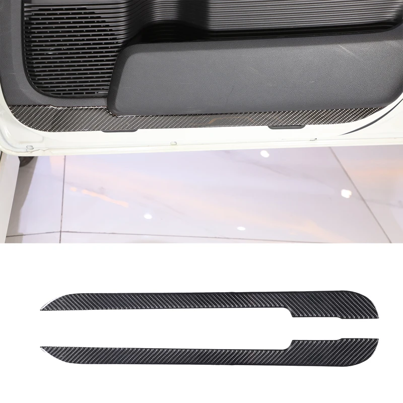 

For Honda N-BOX JF3 JF4 2017 2018 2019 2020 2021 Soft Carbon Fiber Car Inner Door Panel Lower Trim Strip Sticker Car Accessories