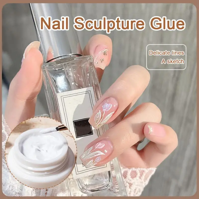 

6Colors Sculpture Plasticine Gum Soak Off Gel Nail Modeling Gel Carving Nail Acrylic Glue Soild 3D Sculpture Creative DIY Gel