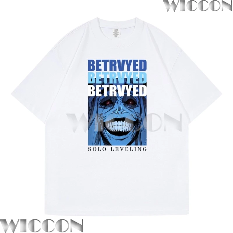 Футболка Sung Jinwoo Solo синяя черная белая серая выравнивающая косплей летний костюм