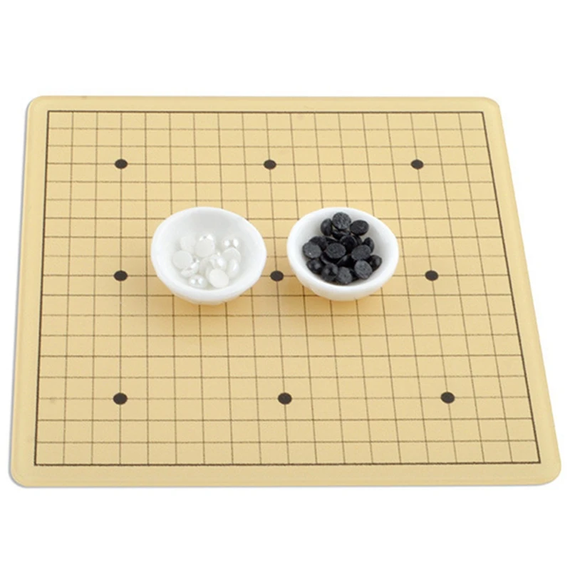 

1/12 Scale Dollhouse Miniature Go Chess Set Doll House Furniture Home Decoration Accessories Toy