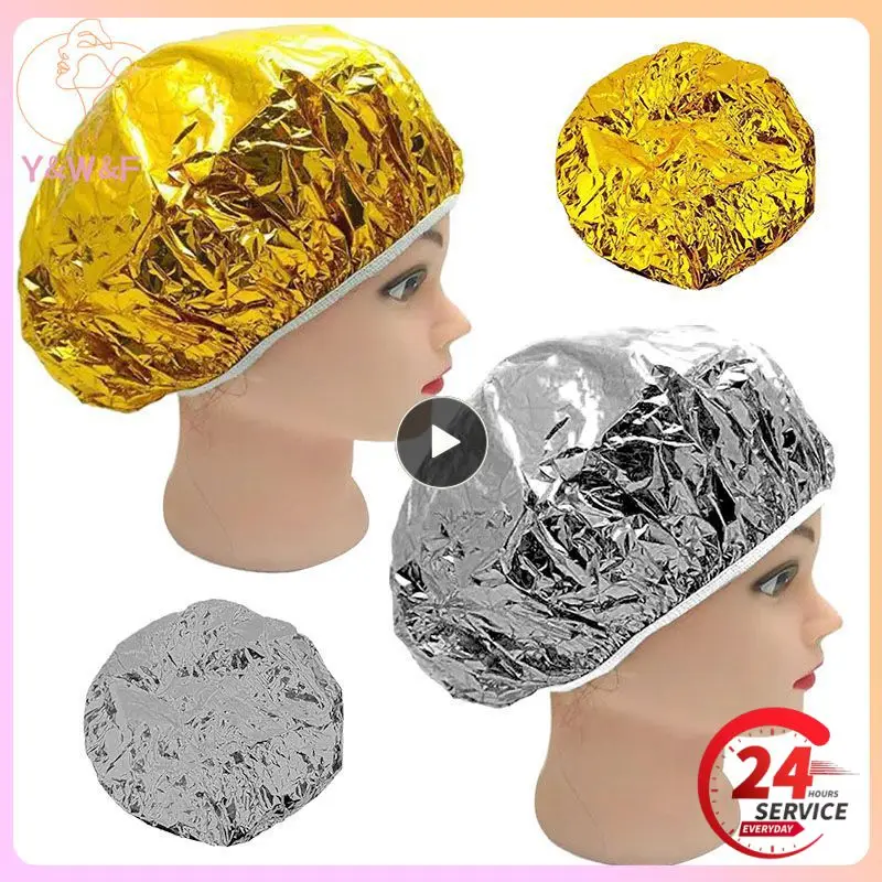 1~10PCS Disposable hat retractable tin foil elastic shower cap transparent hair salon bathroom supplies shower cap oiled hair