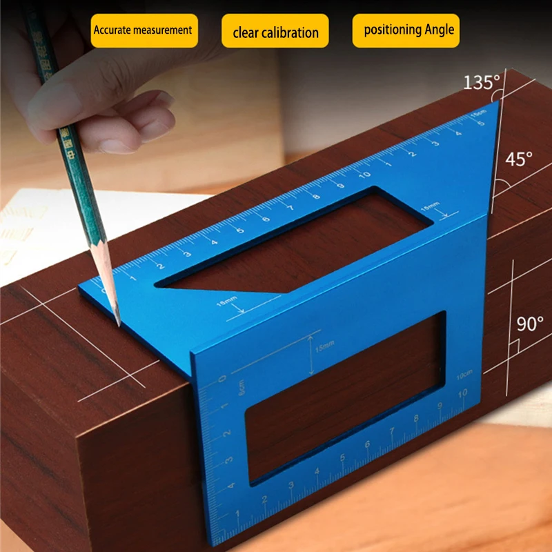 

Деревообрабатывающий Т-образный манометр для рисования линейка для настройки угла 45 градусов скос 90 градусов Алюминиевый сплав деревообра...
