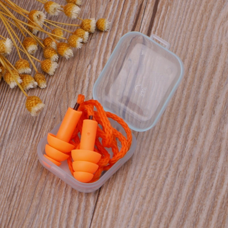 

Silicone Wired Ear Plugs Noise Reduction Caps Earmuffs Hearing Protection