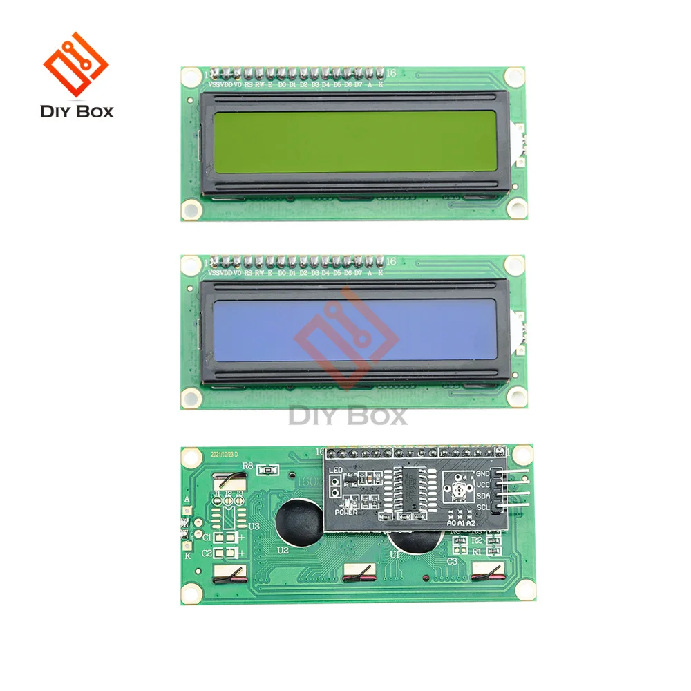 

LCD1602 1602 LCD Module Blue / Green Screen 16x2 Character LCD Display PCF8574T PCF8574 IIC I2C Interface 5V For Arduino