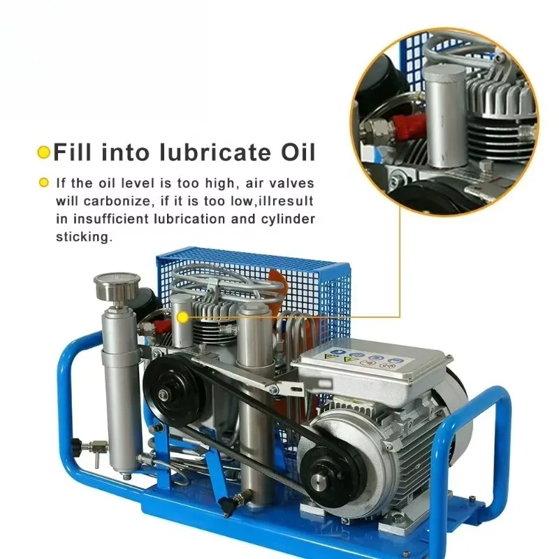 Фото Горячая распродажа: Компрессор SCU100 DMC 4500psi 300bar для PCP, дайвинга и пейнтбола №5