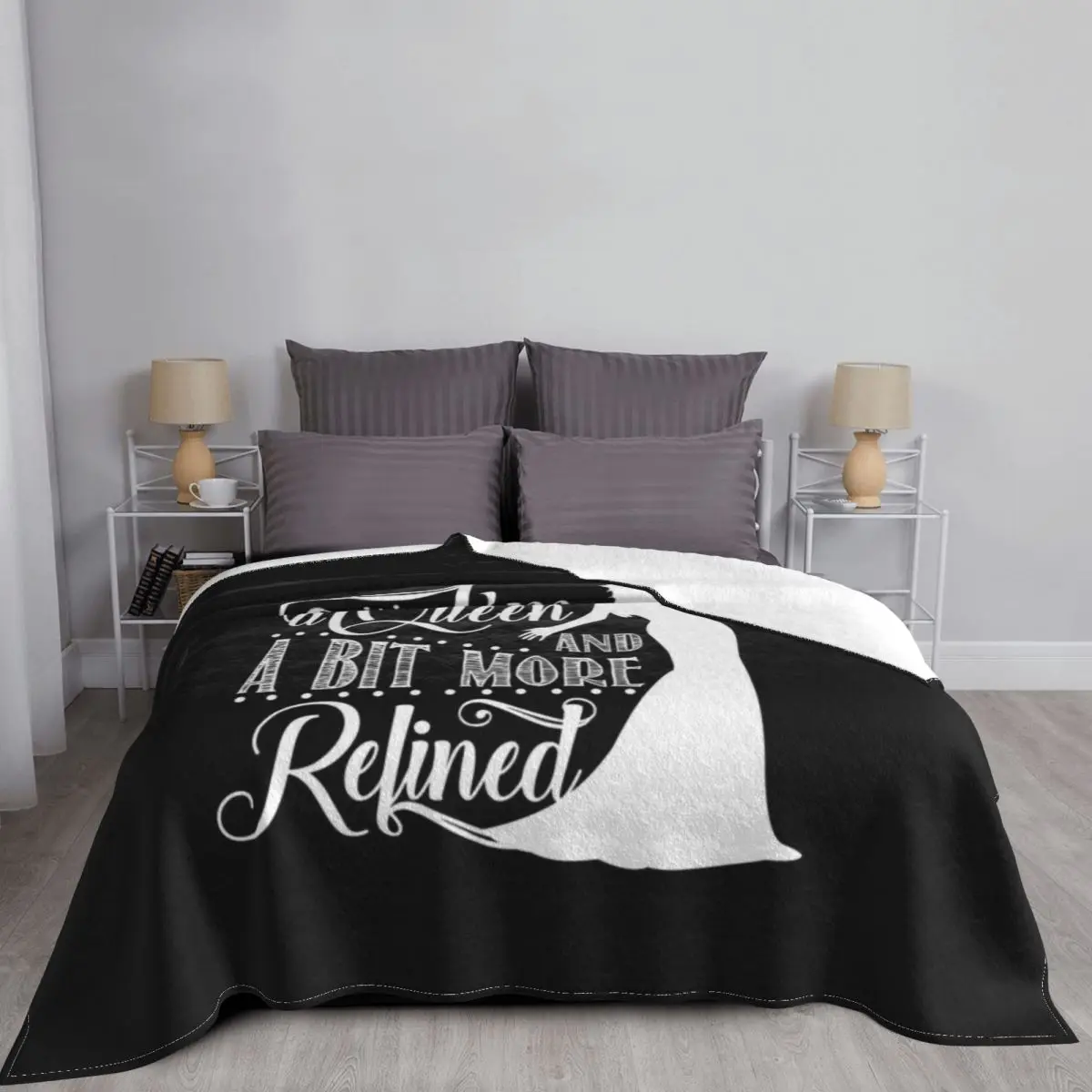 Я королева и немного более изысканный плед декоративные диваны плюшевые одеяла