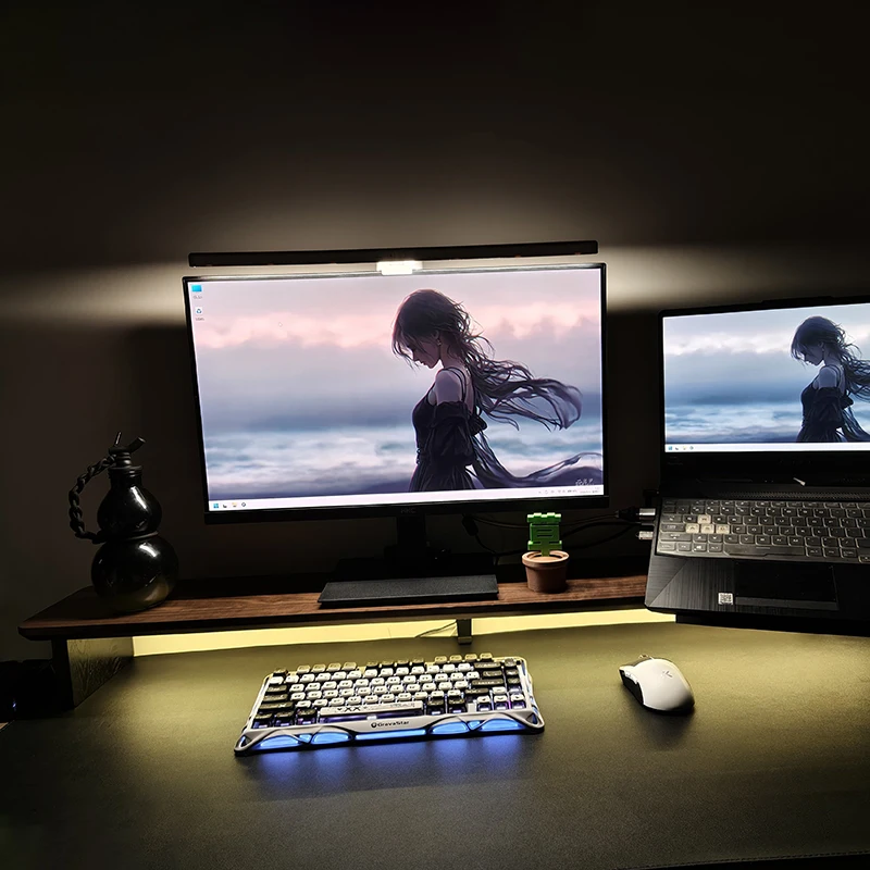Подставка для монитора Black Walnut Z30 Pro с индукционной подсветкой, регулируемая по высоте, с выдвижными направляющими, модульная, для компьютера (art.: 3920dbab35eb0) - 3920dbab35eb0