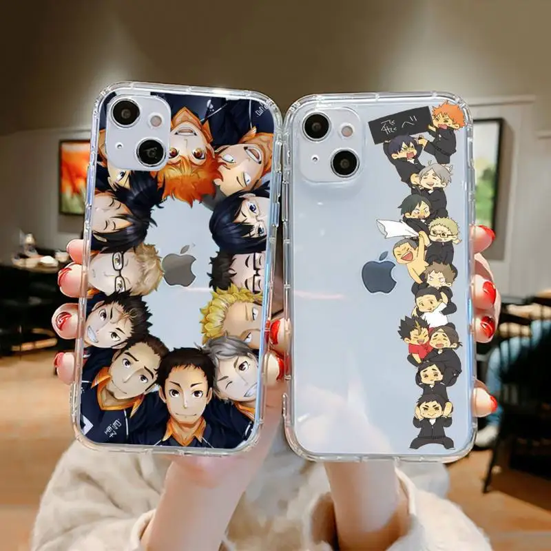 

Haikyuu Hinata attacks anime Phone Case Clear Transparent for iPhone 11 12 13 mini pro XS MAX 8 7 6 6S Plus X 5S SE XR 2020