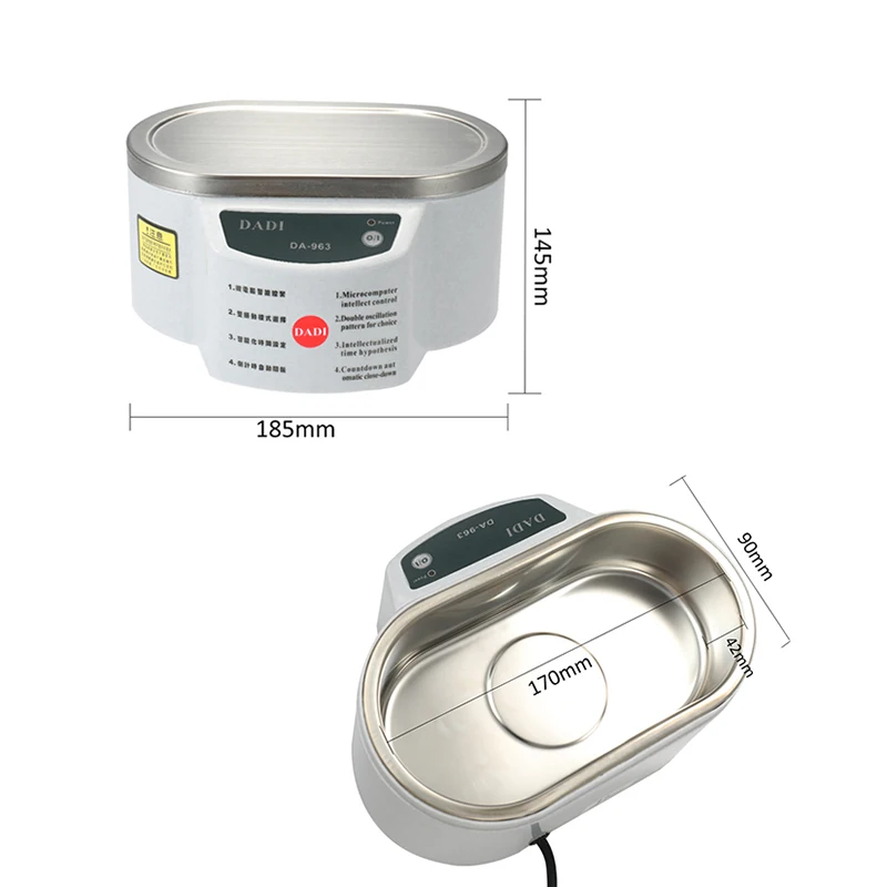 Ultrasonic Cleaner 30/50W Sonicator Bath 40Khz Degas For Watches Contact Lens Glasses Denture Teeth Electric Makeup Razor |
