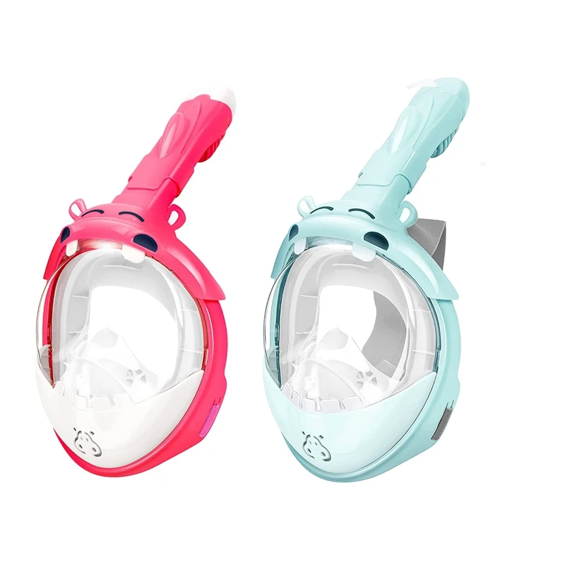 

Snorkel Mask,Full Face Snorkeling Mask With Detachable Camera Mount,Snorkeling Gear Swimming Diving Mask For Kids