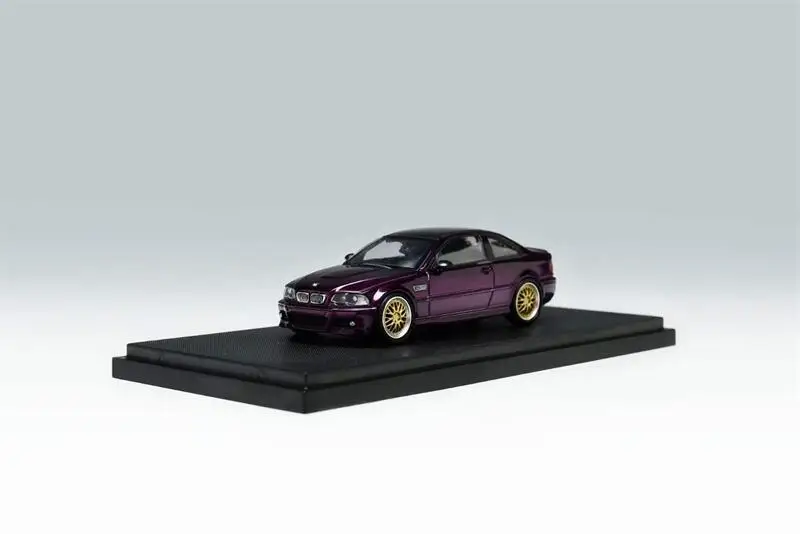 

Stance Hunters x Street Weapon 1:64 E46 M3 Purple /Red /Gray with BBS hub Diecast Model Car
