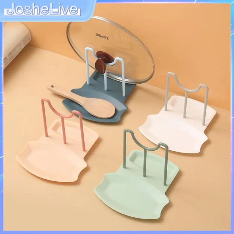 

Storage Stand Pot Lid Rack Removable Plastic Pot Lid Storage Rack Shelf Slice Spatula Tray Stand Spoon Holder Punch-free