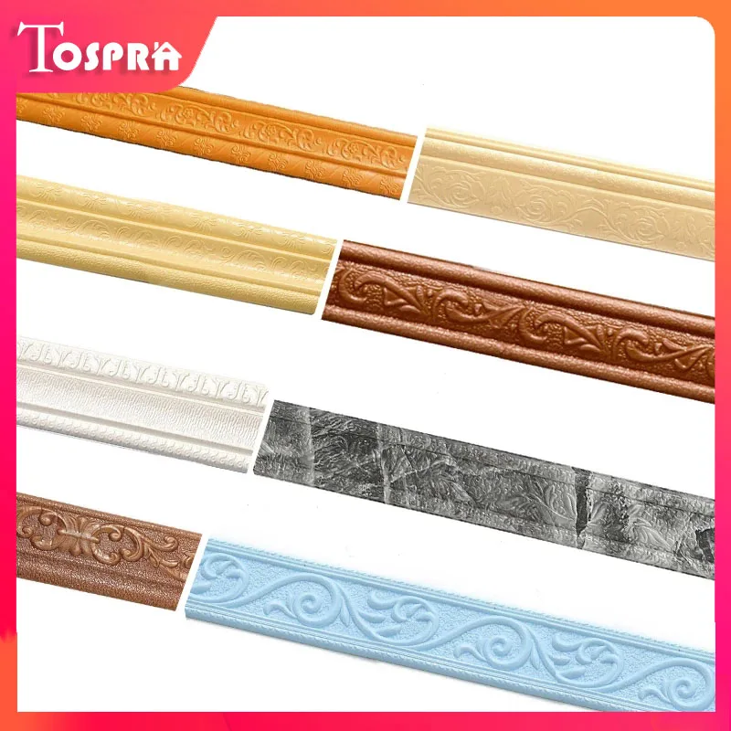 Самоклеящаяся настенная полоса из пенопласта 3D узоры водостойкая декоративная