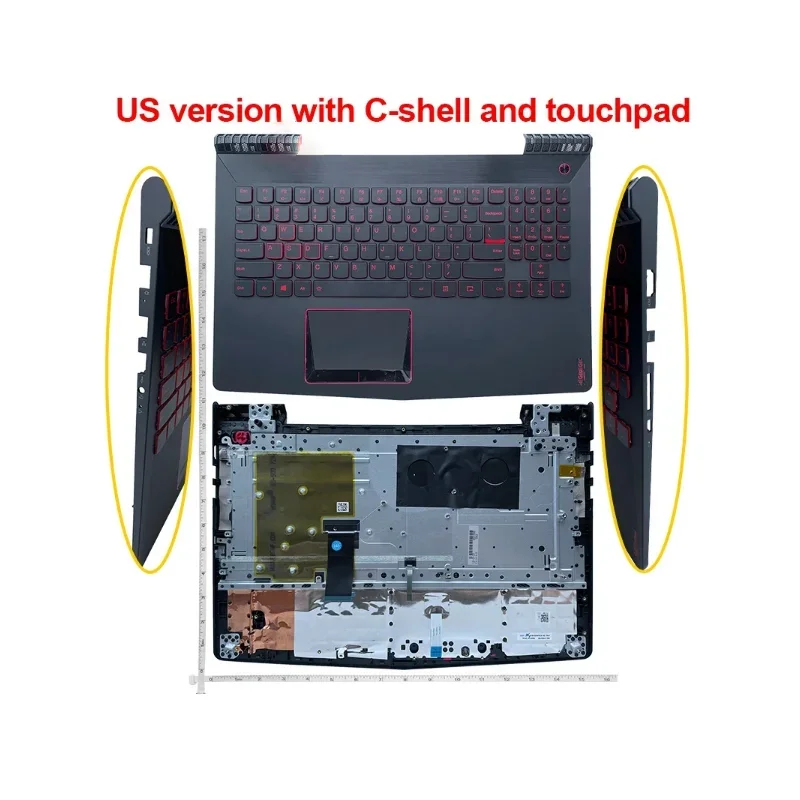 Новая клавиатура с подсветкой для ноутбука Lenovo Legion Y520 Y520-15 верхний корпус рук