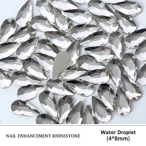 100 шт., декоративные украшения для ногтей с плоским дном