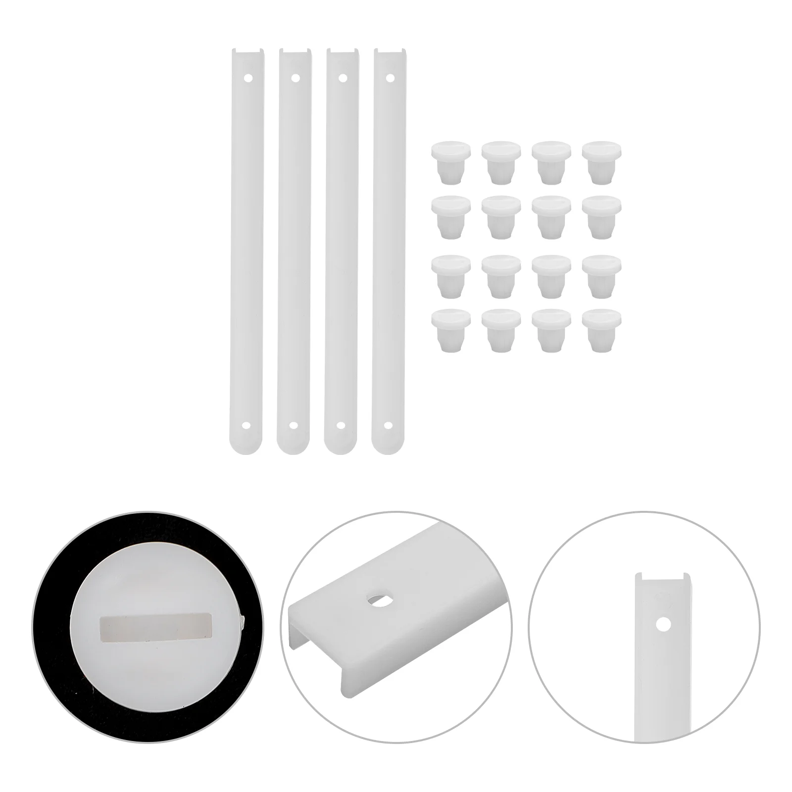 

4 Sets Drawer Track Rail Drawer Improvement Slide Drawers Repairing Supplies Side Drawer Slides Drawer Rail Guide