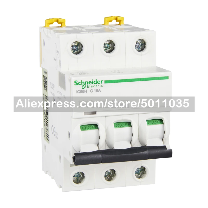 

A9F28316 Schneider Electric miniature circuit breaker; iC65H 3P C16A