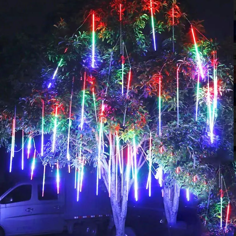 

LED Meteor Shower Lights Outdoor Garden Waterproof Fairy Light Street Garland Christmas Tree Wedding Decoration Navidad Xmax New