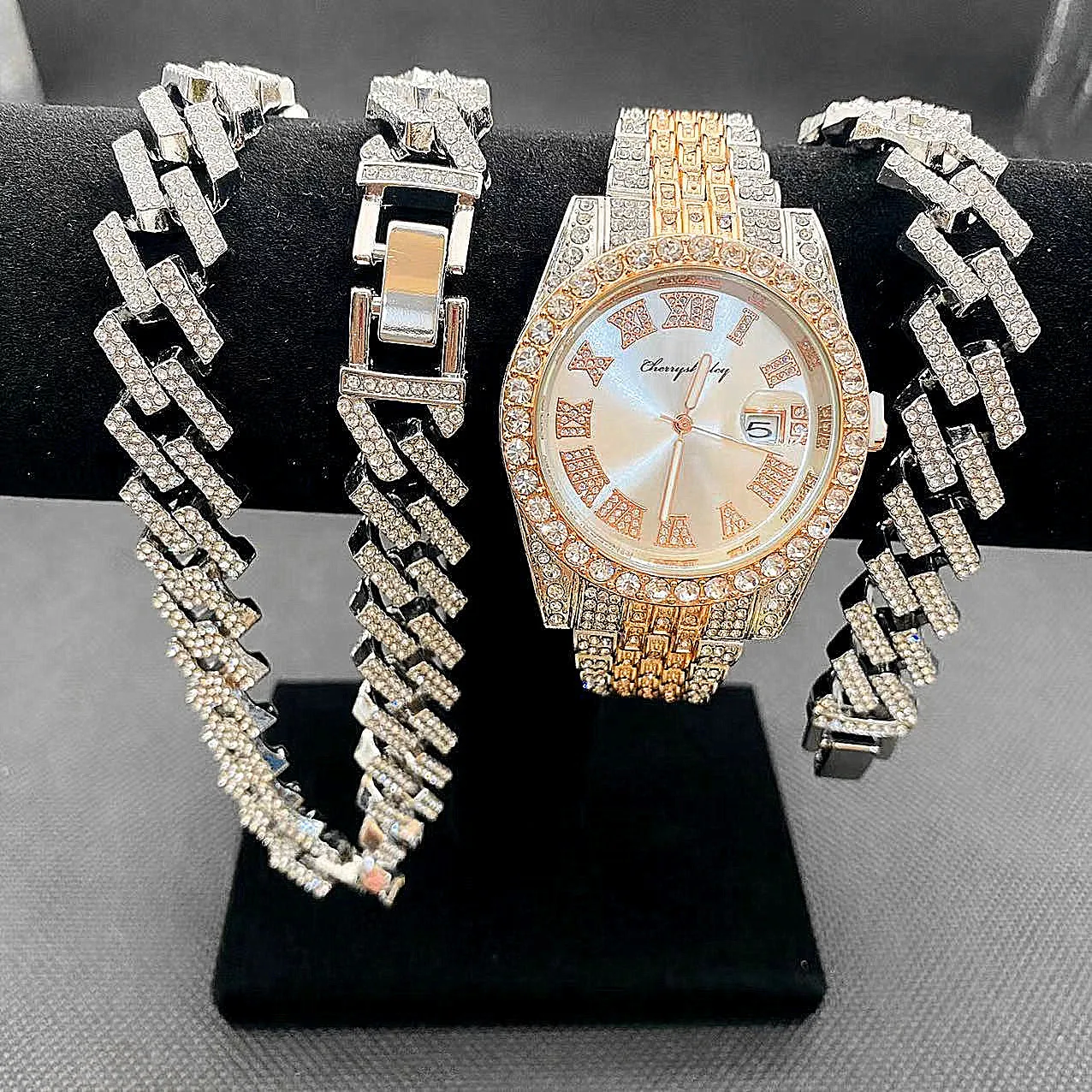 3 шт. роскошные часы для мужчин и женщин в стиле хип-хоп МАЙАМИ