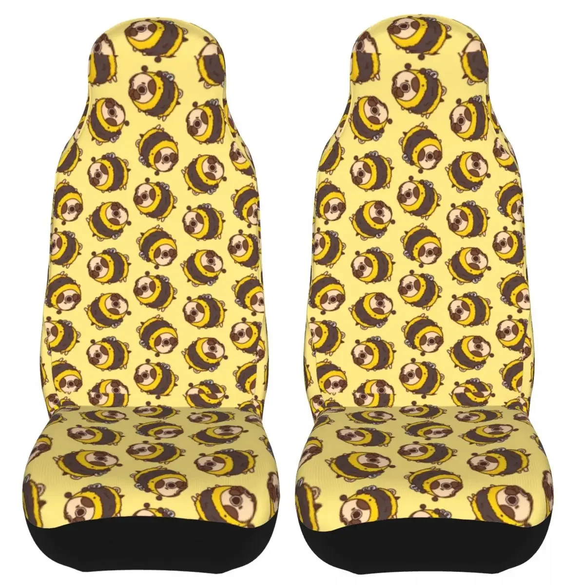 Bee Puglie милый мопс универсальный чехол для автомобильного сиденья большинства