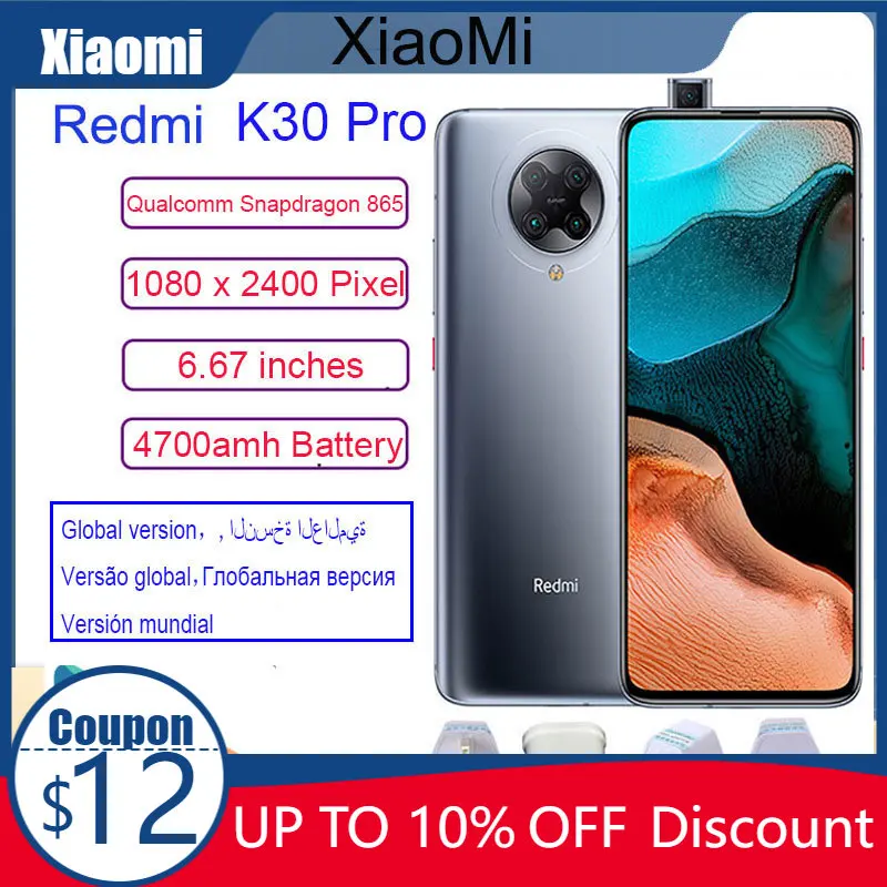 Original Xiaomi Redmi K30 Pro 5G Smartphone Snapdragon 865 Eight Core 6.67 Full Curved Screen 64 Million Pixels
