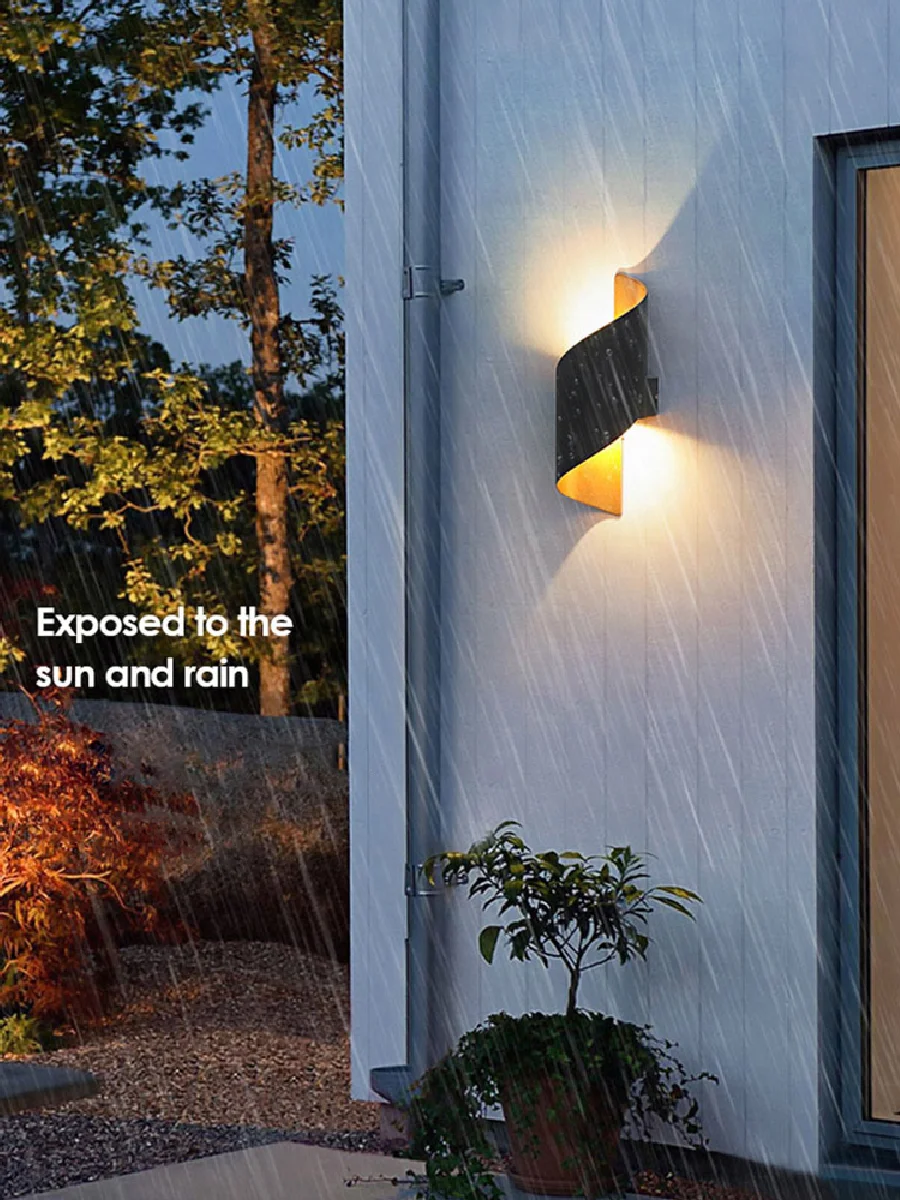 

LED Wall Lamp Spiral Design Indoor Lighting Wall Lights Waterproof Outdoor Nordic Sconce Lamp Interior Wall Light Home Decor