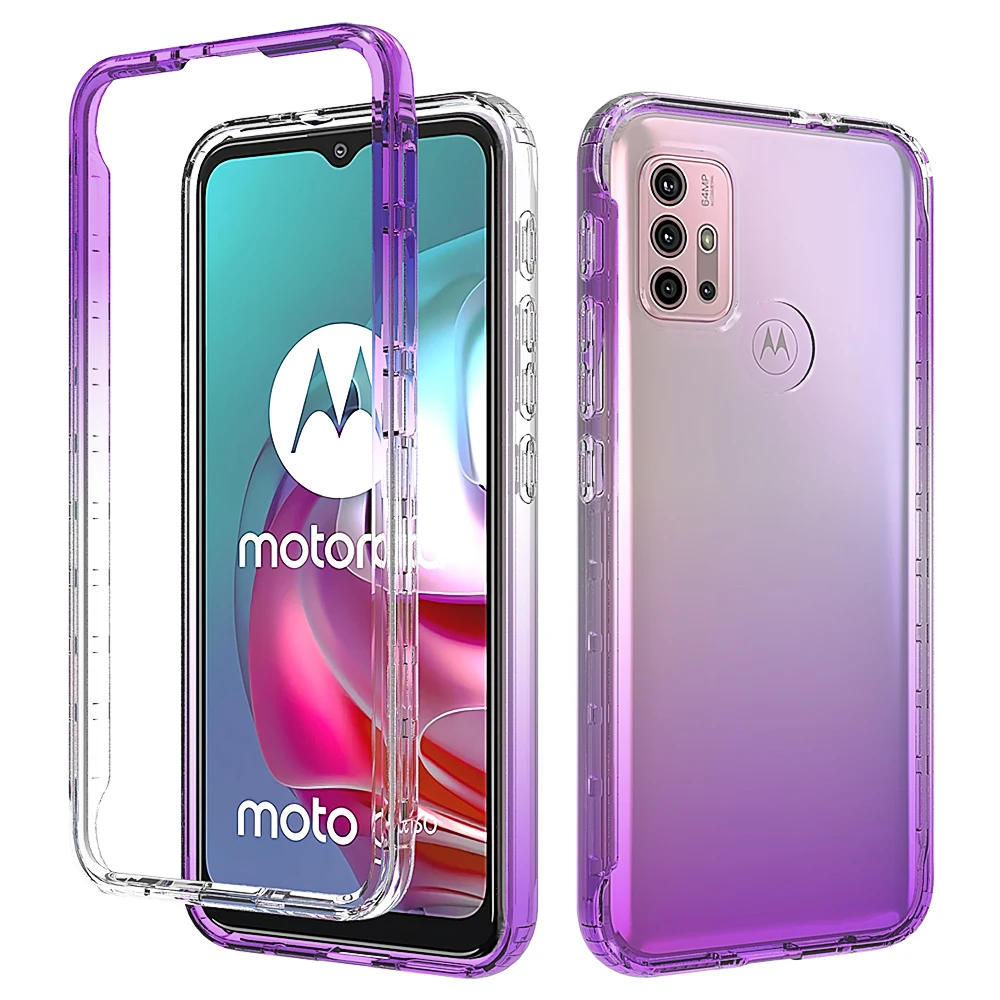 Чехол для Motorola Moto G30 G20 G10 Power G60 G9 Plus полная защита Жесткий ПК + Мягкий ТПУ