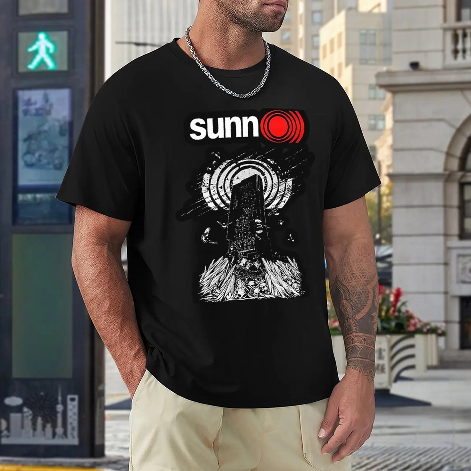 Sunn O) футболка милые топы Винтажная короткая быстросохнущая Мужская